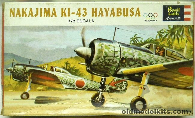 Revell 1/72 Nakajima Ki-43 Hayabusa Oscar 1968 Olympics Mexico City Issue, H641 plastic model kit